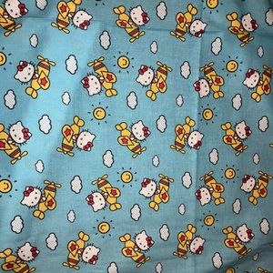 1 Yard Hello Kitty Airplanes Theme Licensed Cotton Fabric BTY
